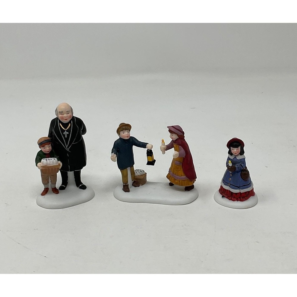 Dept 56 A Peaceful Glow On Christmas Eve Heritage Village Collection 3 Piece Set